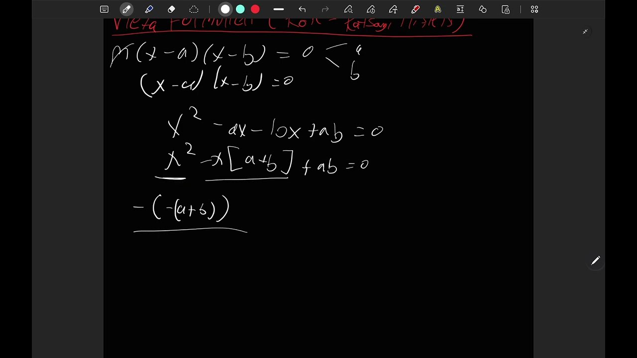 Vieta Formülleri (Kök Katsayı İlişkisi) Konu Anlatımı ve İspatı 