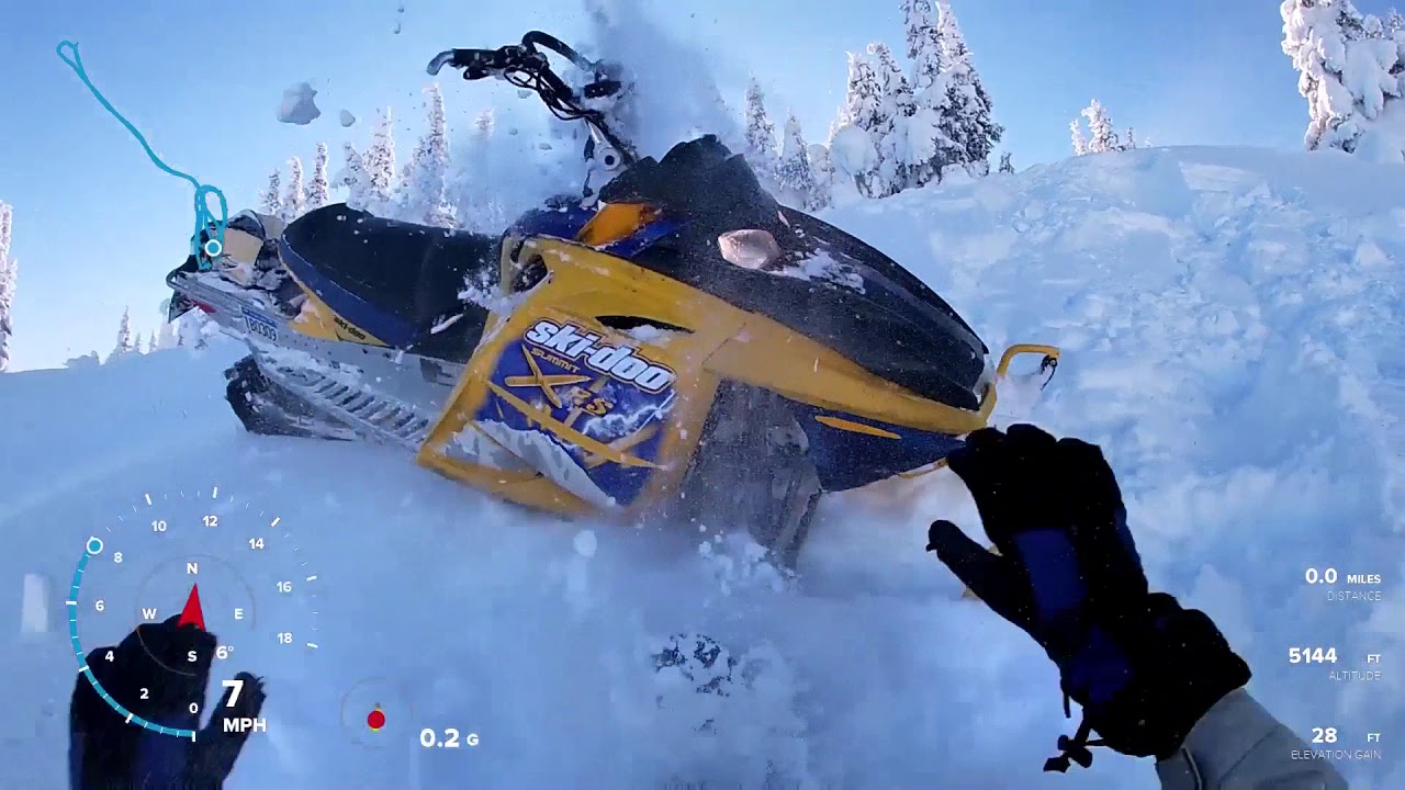 Hard Snow + Soft Snow = Falling and Rolling into the Snow: Snowmobiling Morice Mountain