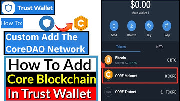 #core  #dao  Mainnet add Trust #wallet  How to add core in trust wallet Core Mainnet to trust wallet
