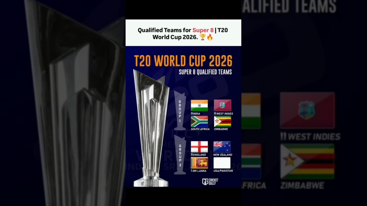 qualified team for super 8 T20 world cup 2026 🥶📈