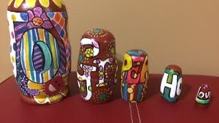 Word Art Matryoshka Nested Dolls