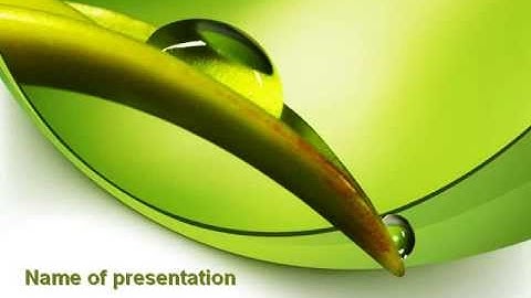 Flower Dew PowerPoint Template by PoweredTemplate.com