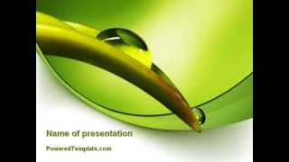 Flower Dew PowerPoint Template by PoweredTemplate.com