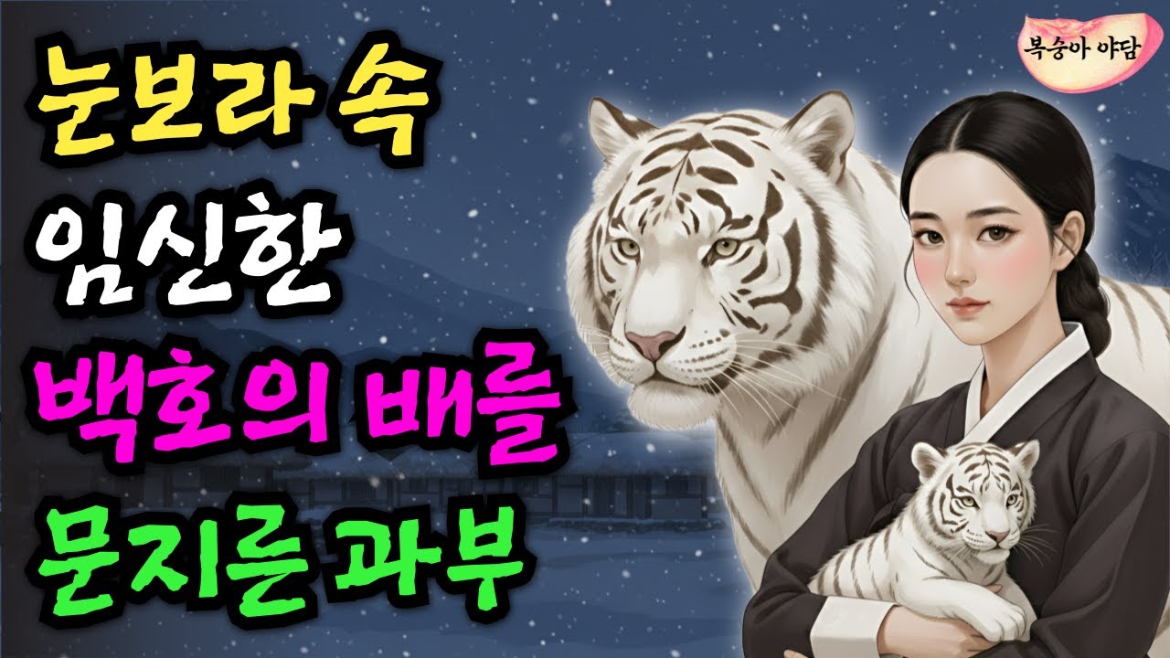 눈보라속 임신한 호랑이가 과부집 문앞에 쓰러지고, 3년 뒤 집 마당에 쏟아진 믿기 힘든 기적 | 야담·민담·전설·설화·옛날이야기·오디오북·수면동화