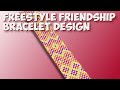 Freestyle Friendship Bracelet Design with Neon Colors - Creating a Unique Pattern from Scratch!