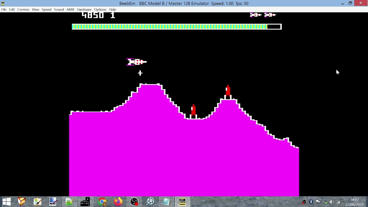 Rocket Raid (Acorn BBC Micro). Score: 21 850.