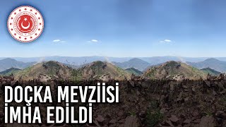 ATAK taarruz helikopterimiz, teröristlerin bir doçka mevziini yaptıkları atışlarla imha etti