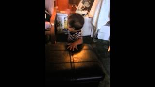 EXCITED Baby does SCREAMING FIST PUMP(!) After Getting Smartphone Gift!!!  HILARIOUS!!!