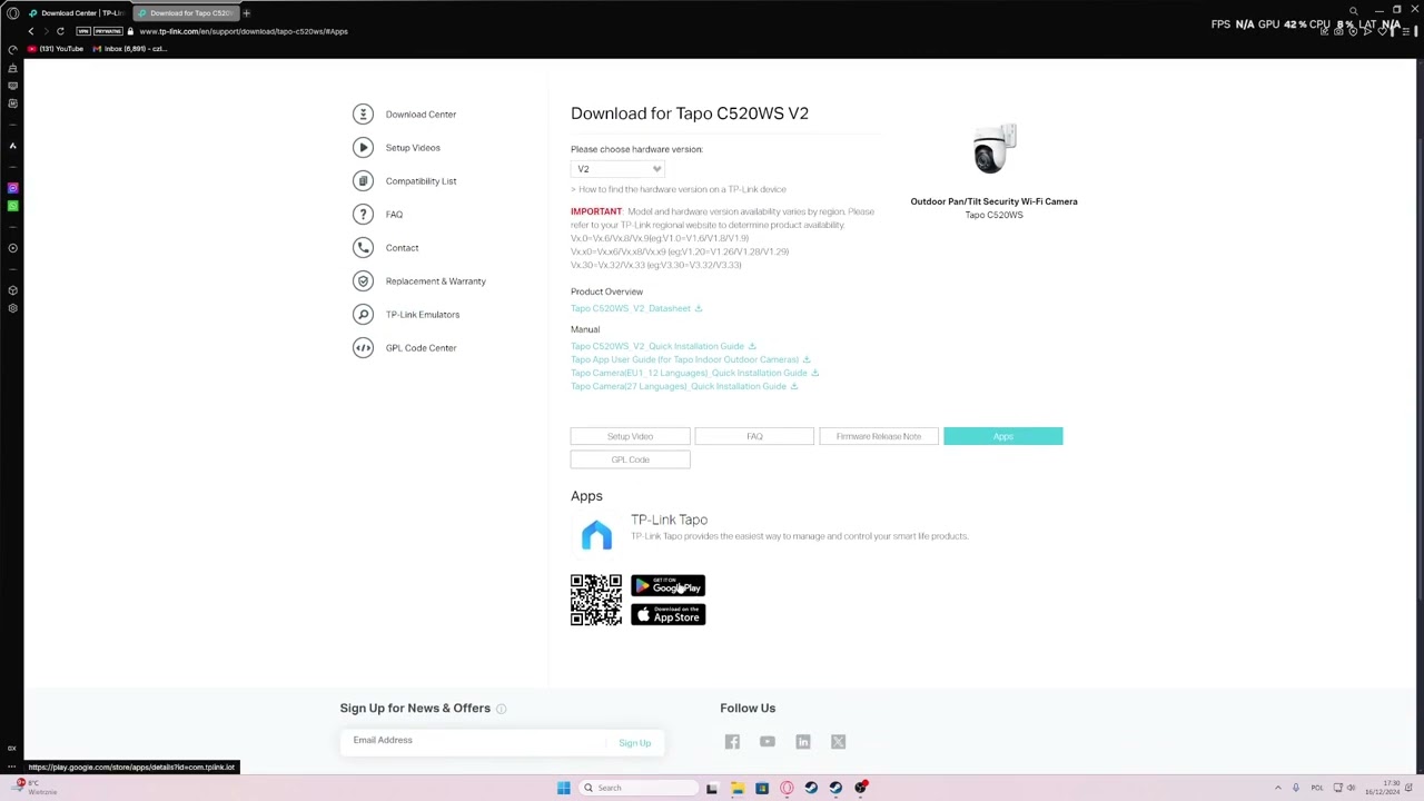 Can I Connect Tapo C520WS with PC ?