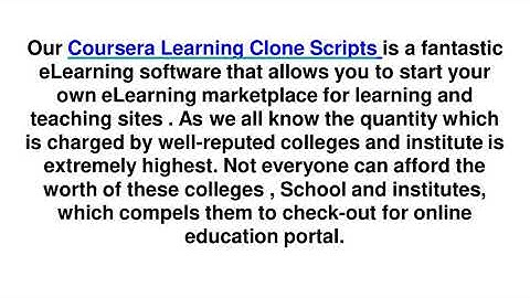 Best Coursera Learning Clone Script  - DOD IT Solutions