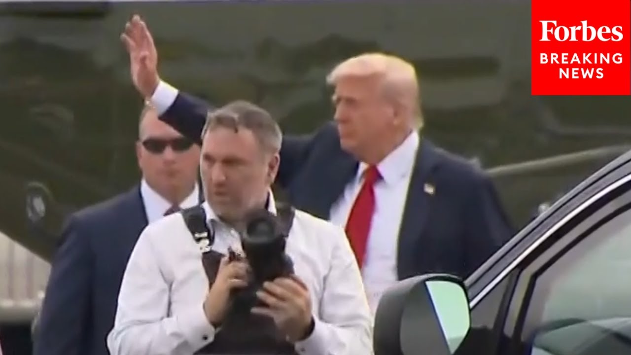 JUST IN: Trump Arrives At Teterboro Airport En Route To Club World Cup Final At MetLife Stadium, NJ
