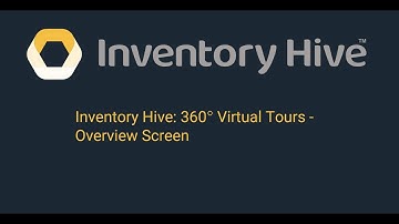 Inventory Hive: 360° Virtual Tours - Overview Screen