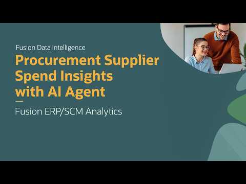 Procurement Supplier Spend AI Agent - Enabled Insights