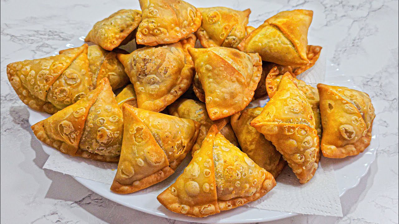 Мясная самса + Чатни на ифтар Рамадан, это лучшее блюдо, которое вы попробуете