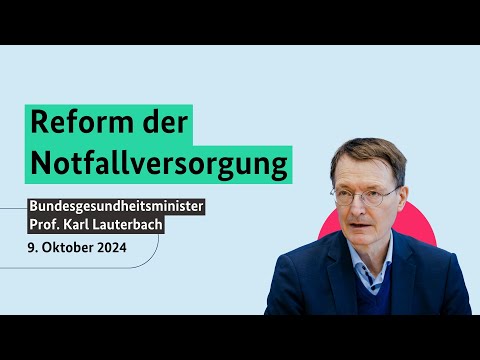 Bundesgesundheitsminister Prof. Karl Lauterbach zu Reform der Notfallversorgung