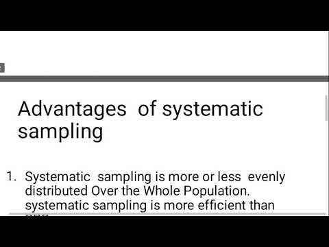 Systematic sampling #advantages #disadvantage