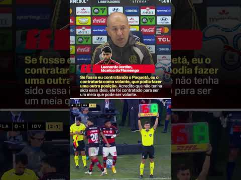 LEONARDO JARDIM EXPLICA COMO VÊ PAQUETÁ NO FLAMENGO! 🔴⚫ #shorts