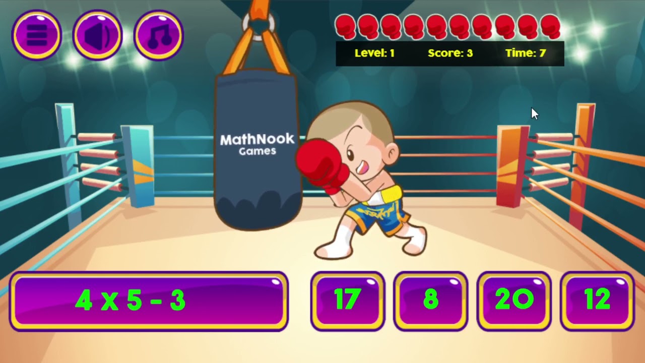 Math Boxing Order of Operation Math Game Overview
