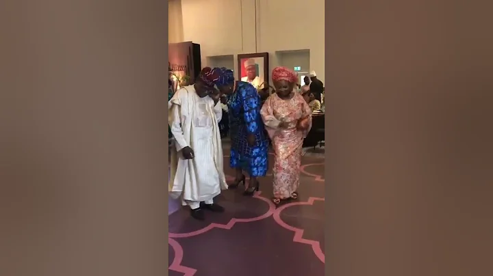 Former Nigerian President Obasanjo dances to grace his 85th birthday celebrations