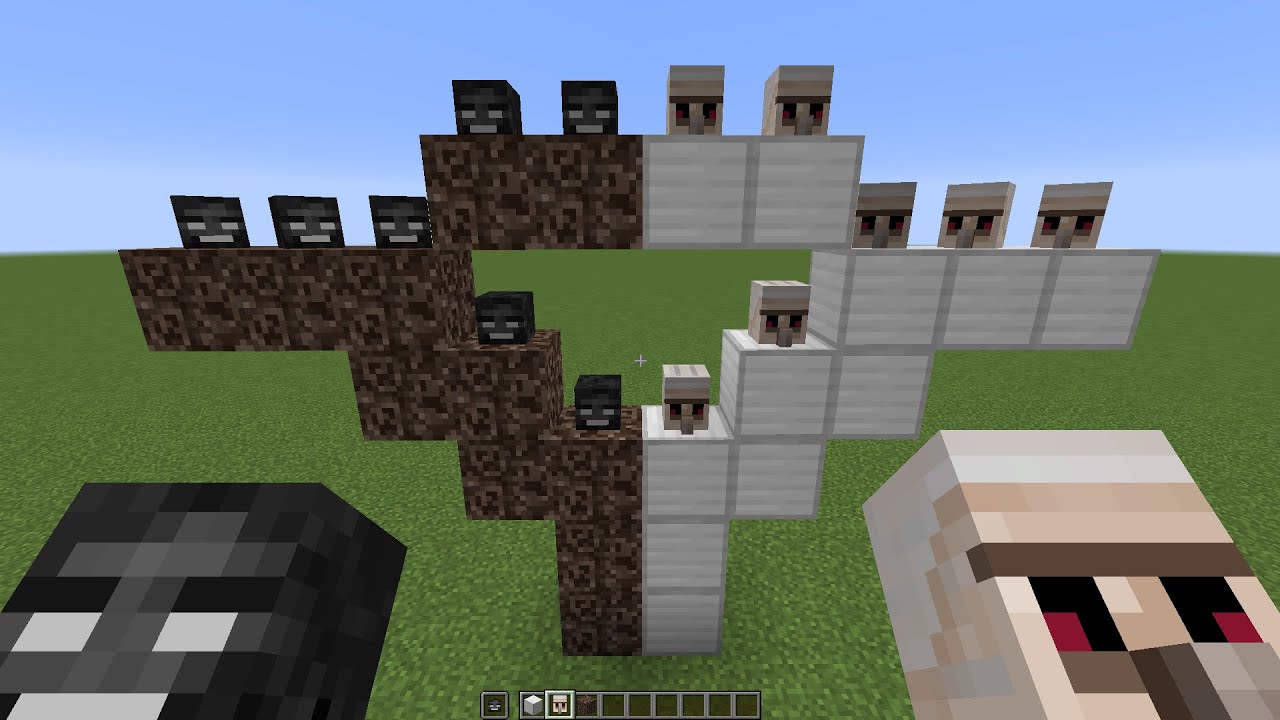 what if you create a DOUBLE BOSS WITHER in MINECRAFT - YouTube