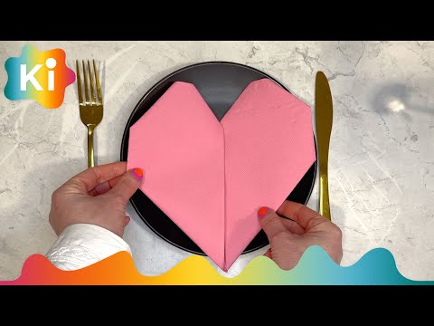 Hvordan brette serviett som et hjerte
