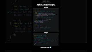 JWT Authentication Middleware #coding #shorts #jwtauthentication #nodejs #expressjs #javascript