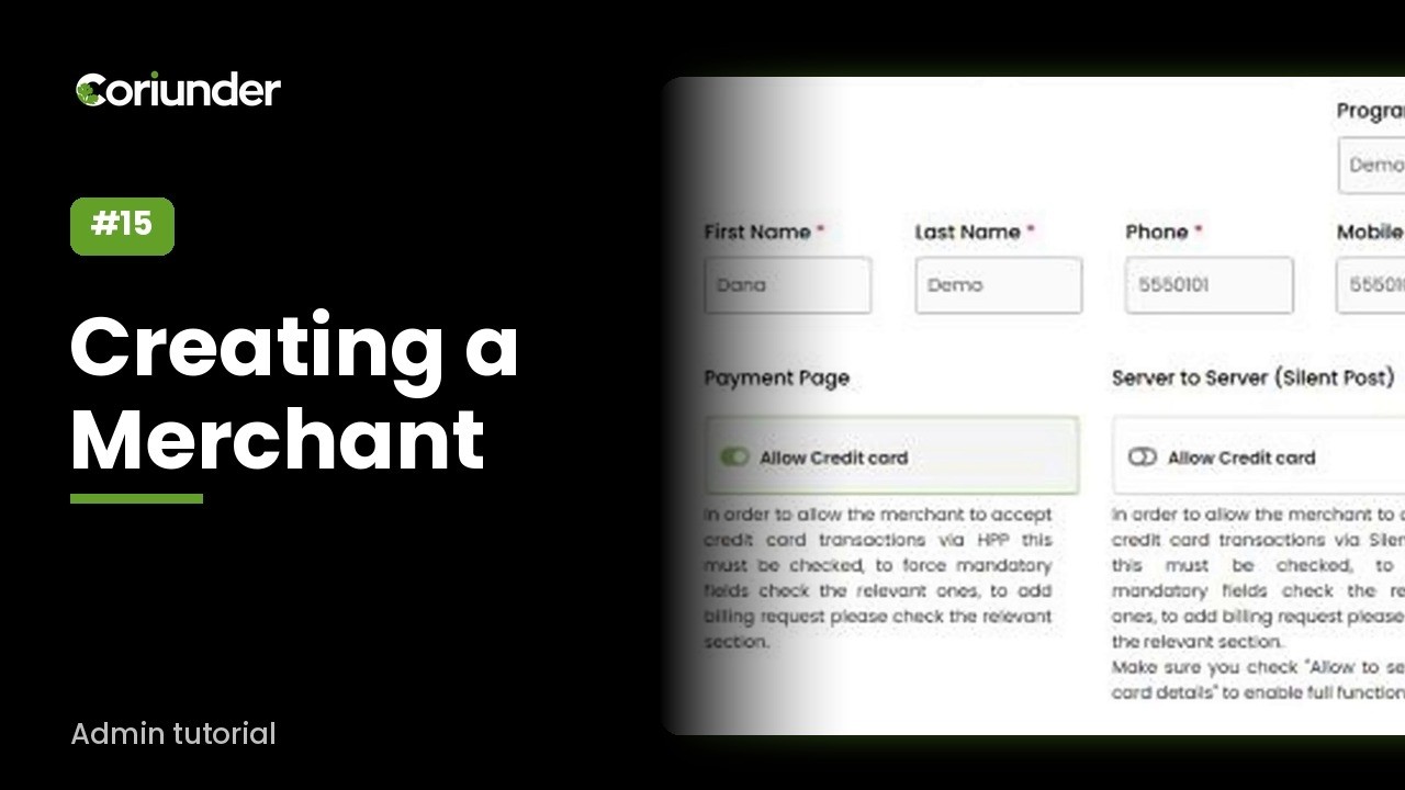 Creating a Merchant