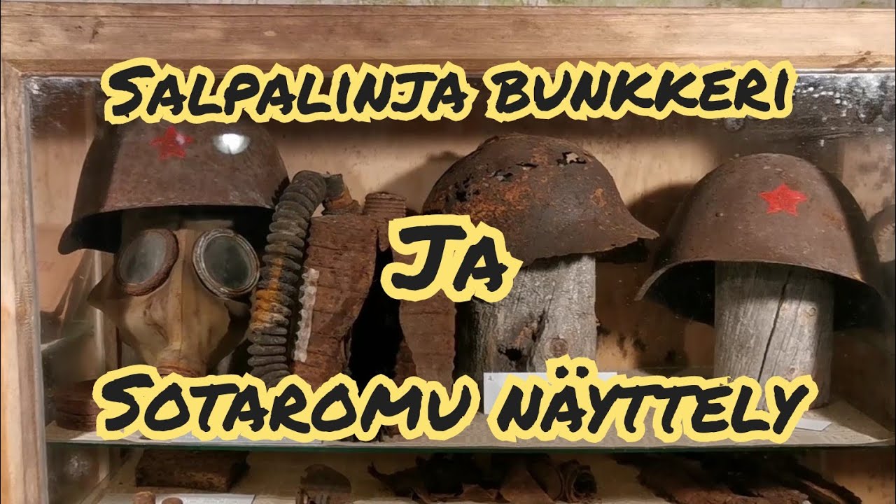 Joutsijärvi Salpalinja bunkkeri sekä maasto löytöjä sisällä