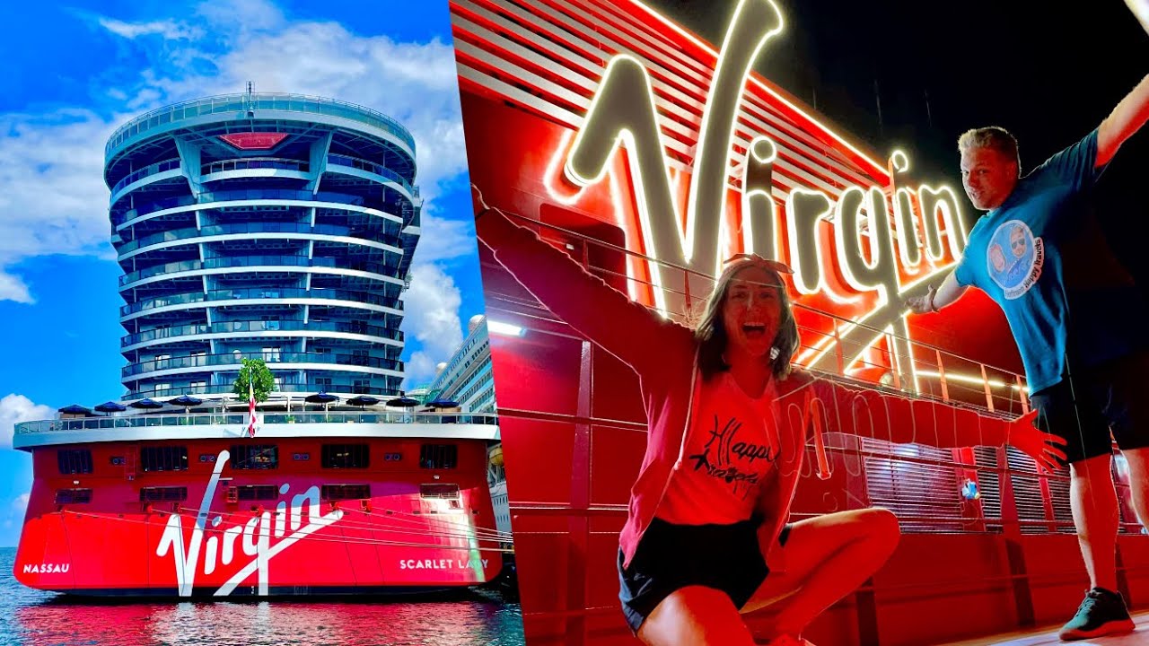 Scarlet Lady! First Day Onboard Virgin Voyages NEW Cruise Ship | Dining Info & First Impressions!