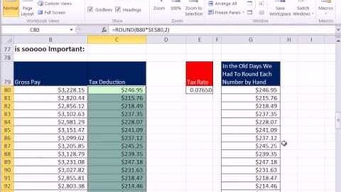 Excel 2010 Business Math 11: Round by Hand & Amazing ROUND function!