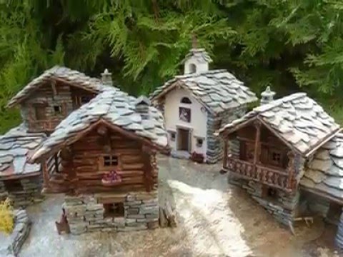 Costruire case di montagna in miniatura miniature mountain house ... Come costruire una casa in miniatura