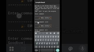 😍 Emoji show by click or enter. #viralcoding #python #programmer #trending