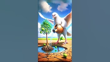 The big pigeon plants an apple tree and brings it in a tractor 😭 #ai #pigeon #apple #tree