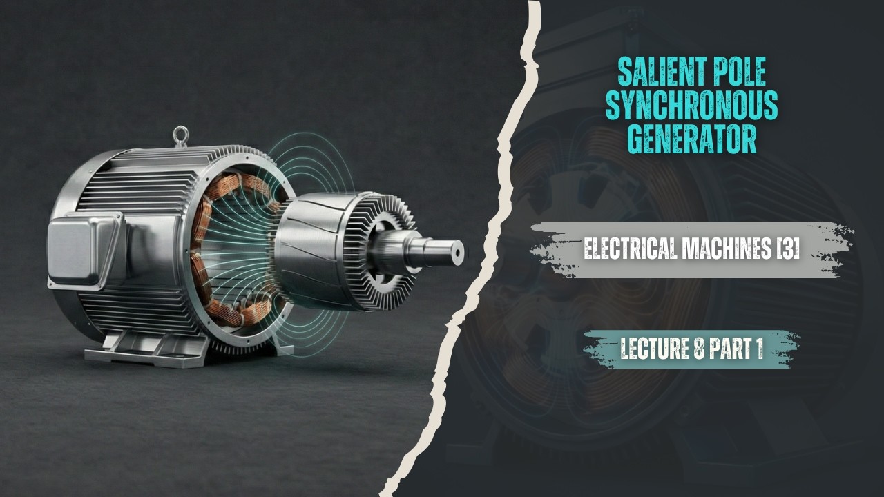 Electrical Machines 3 Lecture 8 Part 1: Salient Pole Synchronous ...