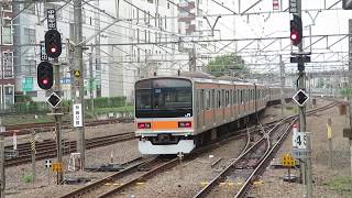 中央快速線209系1000番台 立川駅発車 JR East Chuo Line Rapid Service 209 series EMU
