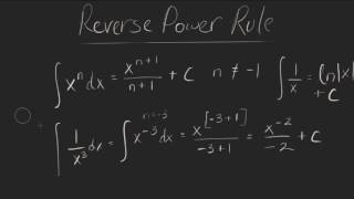 Reverse Power Rule - Integrals