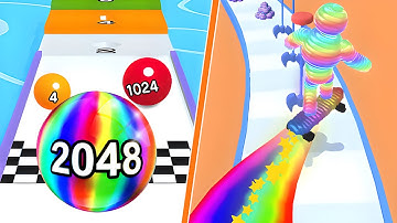 ️🥇 Rope-Man Run VS Ball Run 2048 Funny Android iOS Gameplay Walkthrough 4K Nr 66