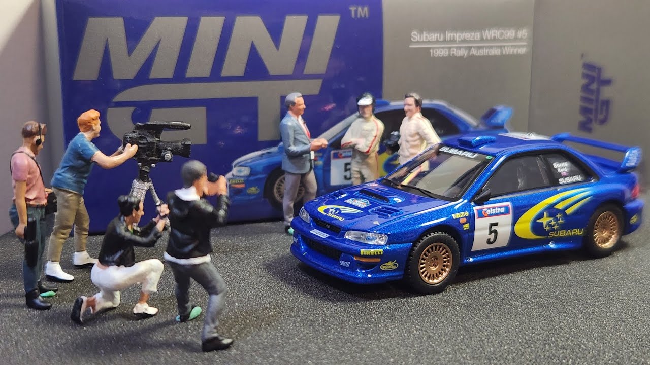 MINI GT 1/64 Subaru Impreza WRC 1999 Rally Australia Winner #5