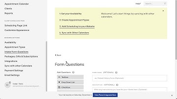 How to add a custom form to Squarespace (acuity) Scheduling