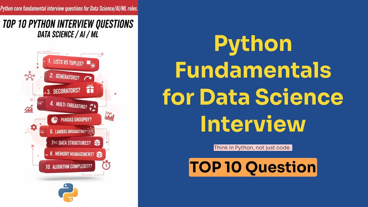 Python Core Fundamentals for Data Science | Data Science Interview Prep ...