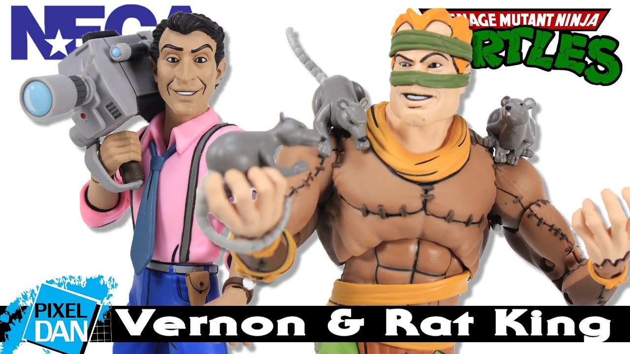 NECA Teenage Mutant Ninja Turtles Scale Rat King & Vernon Action