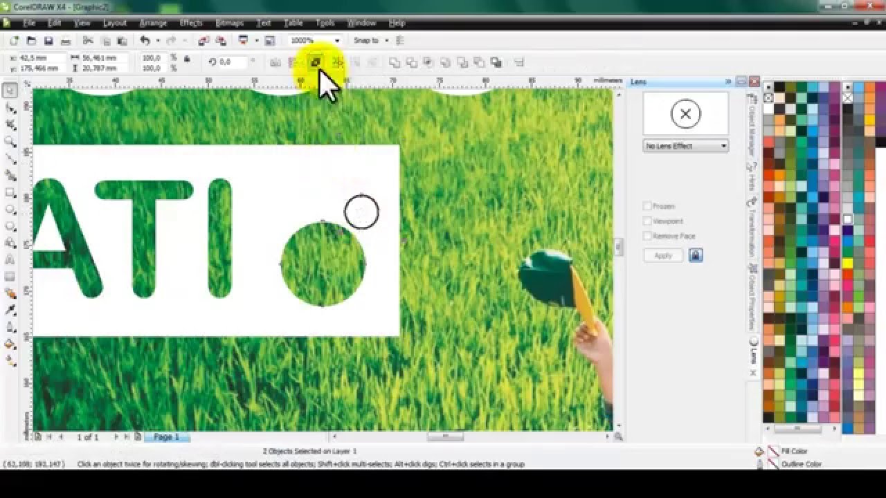  Membuat Tulisan Tembus ObjeK di CorelDRAW YouTube