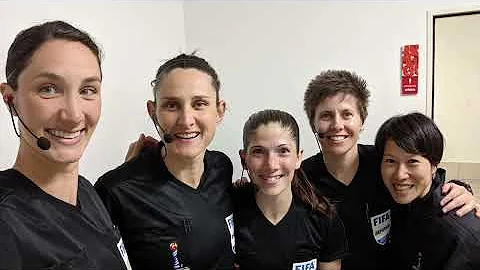 Referee Kathryn Nesbitt part of a history-making c...