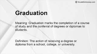 Graduation Meaning