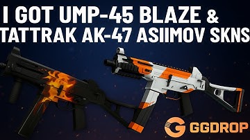 CS2 Case Opening | I Got UMP-45 Blaze and StatTrak AK-47 Asiimov Skins at GGDrop
