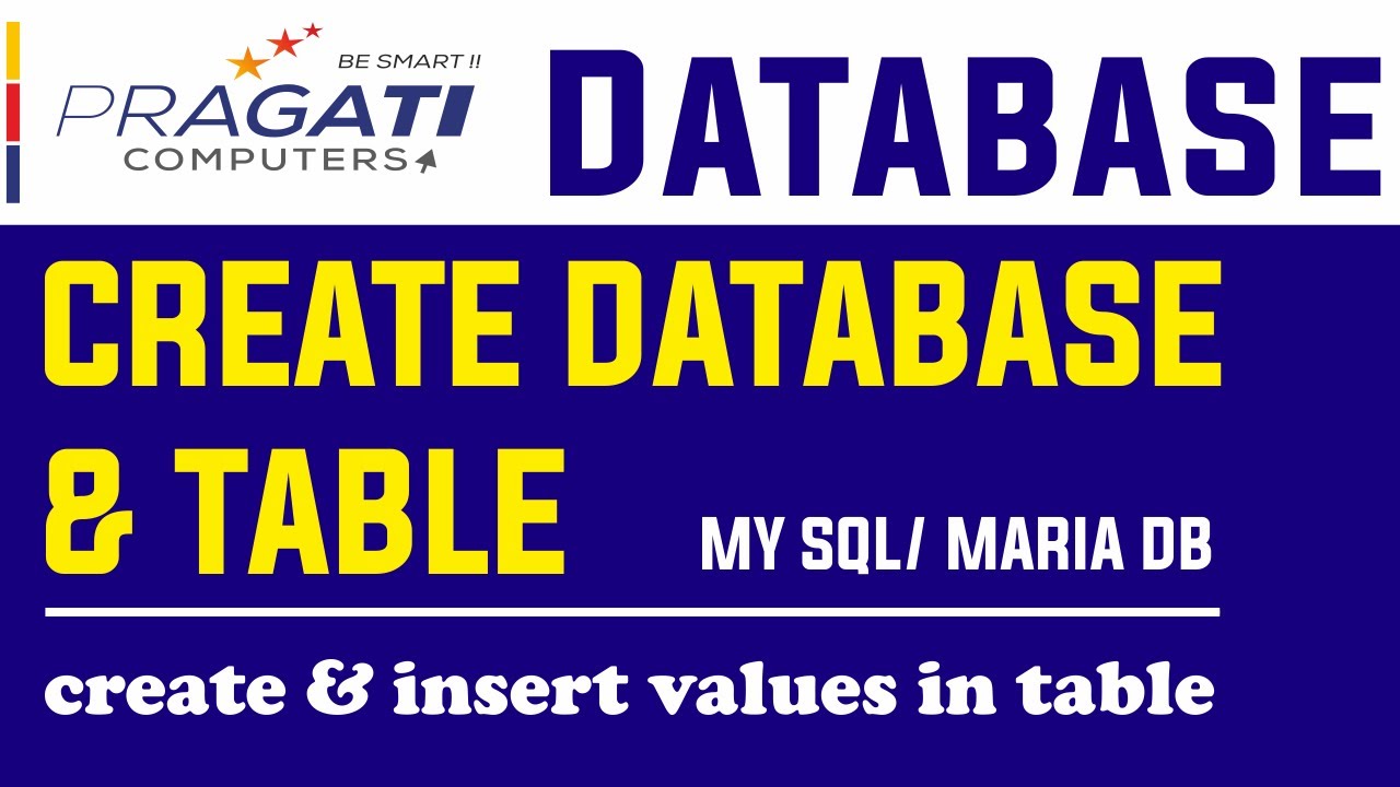 MySQL / Maria DB | Create Database and Table - YouTube