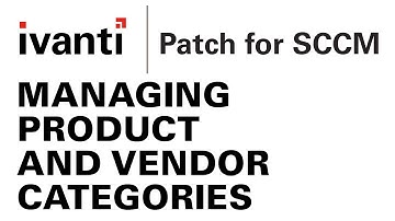 Patch for SCCM 2 3   Managing Vendor and Product Categories