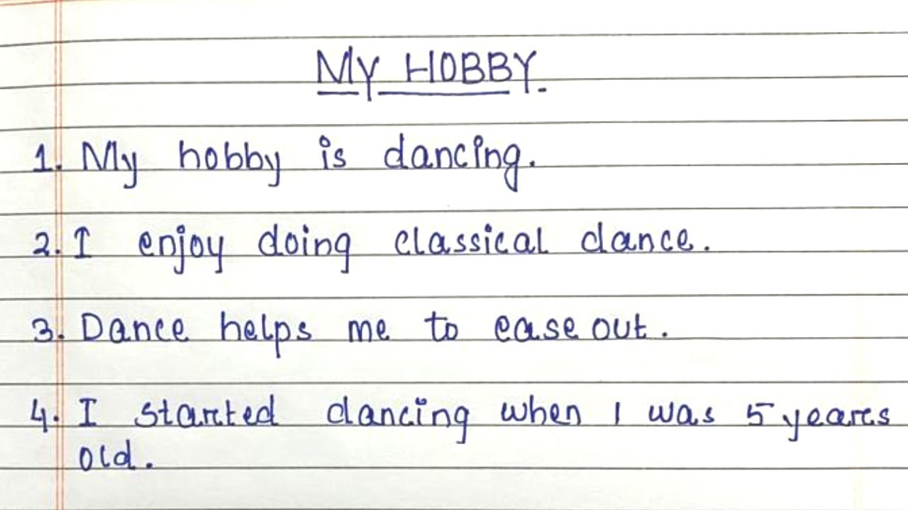 my hobby essay for girl