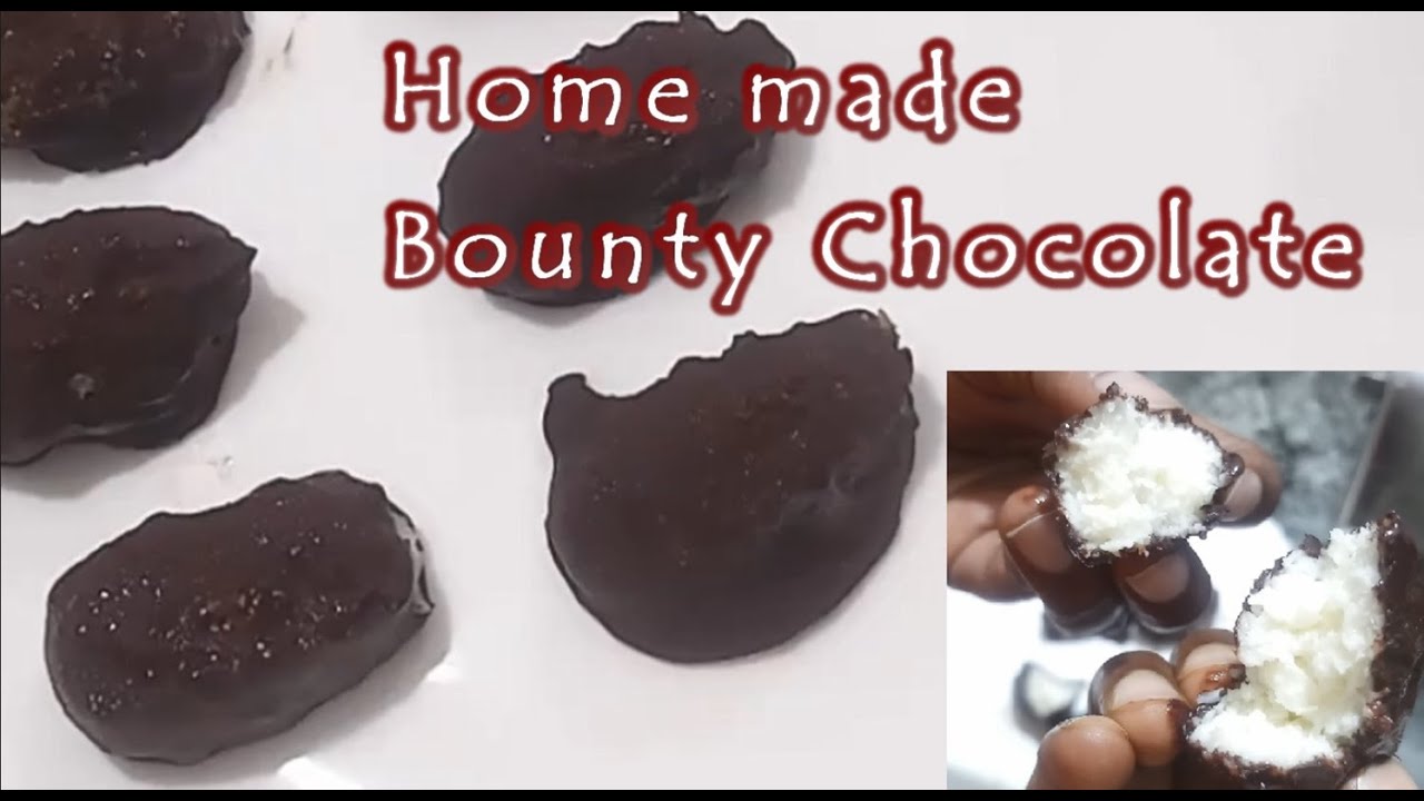 home made bounty 3 ingredients bounty chocolate