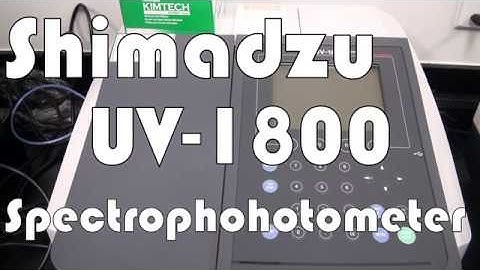 Tutorial on How to Use Shimadzu UV1800 Spectrophotometer (Photometric Mode)